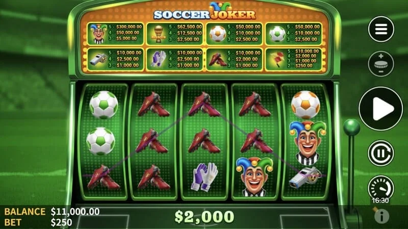 Soccer Joker - makaralarda kazanan kombinasyon